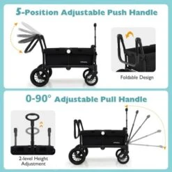 Costway Wagon Stroller For 2 Kids Push Pull Double Stroller With Adjustable Handle -Costway GUEST 136e9e7c 55b6 4aaf 9ae3 e963f35512a3