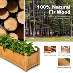 Costway Wooden Rectangular Planter Box Raised Garden Bed For Plants With 4 Corner Drainage 13 Costway Wooden Rectangular Planter Box Raised Garden Bed For Plants With 4 Corner Drainage -Costway GUEST 136ea1af 676f 4a90 9d80 2f7a12445a72