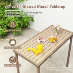 Costway 48" Outdoor Counter Height Table Patio Bar Table Heavy Duty Rectangle Metal Frame 14 Costway 48" Outdoor Counter Height Table Patio Bar Table Heavy Duty Rectangle Metal Frame -Costway GUEST 13b3e6e6 b303 443f 8cff 2a9169bd18e4