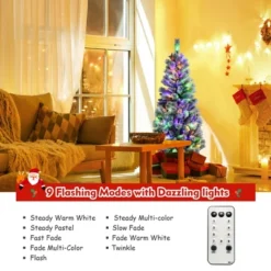Costway 5FT Pre-Lit Hinged Christmas Tree Snow Flocked W/9 Modes Remote Control Lights -Costway GUEST 14ae6e99 0e54 4b31 a9a5 7bd5faabd530