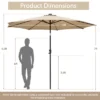 Costway 10 FT 112 LED Solar-Lighted Patio Table Market Umbrella Crank Tilt Outdoor Beige/Coffee/Navy/Wine -Costway GUEST 14c94d7d 0433 4cd0 be50 a26ca6cab1a9