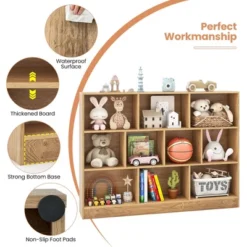 Costway 10-Cube Bookcase 41" Wooden Toy Storage Organizer For Kids Bookshelf White/Natural 20 Costway 10-Cube Bookcase 41" Wooden Toy Storage Organizer For Kids Bookshelf White/Natural -Costway GUEST 14cdd8f1 46ea 4b0f 9cf0 c0c918cda44e