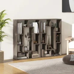 Costway 7-Cube Geometric Bookshelf With Anti-Toppling Device Modern Open Bookcase White/Black/Oak/Rustic Brown/Natural/Grey 17 Costway 7-Cube Geometric Bookshelf With Anti-Toppling Device Modern Open Bookcase White/Black/Oak/Rustic Brown/Natural/Grey -Costway GUEST 15521712 0aed 421d ba35 5626b81607c1