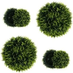 Costway 2 PCS 18"/20" Artificial Cedar Topiary Balls Sun-protective Round Greenery Bushes -Costway GUEST 15560b5c cbb7 4f68 a566 17af456ac32c