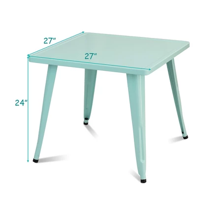 Costway Kids Steel 27'' Square Table Children Play Learn Activity Table Indoor Outdoor 5 Costway Kids Steel 27'' Square Table Children Play Learn Activity Table Indoor Outdoor - Image 3