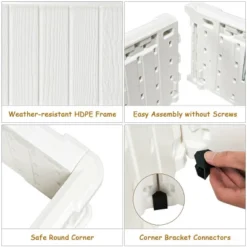 Costway 4 Pcs 48.5'' Raised Garden Bed Square Plant Box Planter Flower Vegetable White 17 Costway 4 Pcs 48.5'' Raised Garden Bed Square Plant Box Planter Flower Vegetable White -Costway GUEST 1586d23f dd6f 4fe3 858e 7d0d8e54f29f 2