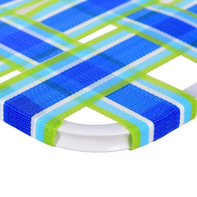 Costway 6pcs Folding Beach Chair Camping Lawn Webbing Chair Lightweight 1 Position Blue 10 Costway 6pcs Folding Beach Chair Camping Lawn Webbing Chair Lightweight 1 Position Blue - Image 8