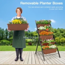 Costway 2PCS 5-Tier Vertical Raised Garden Bed Elevated Planter 5 Container Box -Costway GUEST 168d91a7 f955 485e 83f8 17587a33d901
