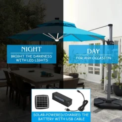 Costway 10ft Solar LED Patio Umbrella 360Degree Rotation W/USB Turquoise 16 Costway 10ft Solar LED Patio Umbrella 360Degree Rotation W/USB Turquoise -Costway GUEST 16a4d4dc e582 4aba 93fa 983a2873dcbb