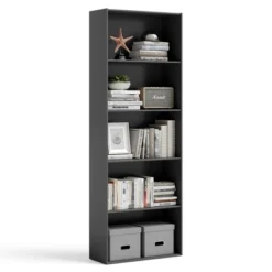 Costway 5-Shelf Storage Bookcase Modern Multi-Functional Display Cabinet Furniture Black/White/Walnut 18 Costway 5-Shelf Storage Bookcase Modern Multi-Functional Display Cabinet Furniture Black/White/Walnut -Costway GUEST 16dfc2c9 82b2 4b54 a78c 62d8f00bf9c0