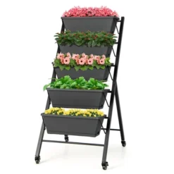 Costway 4 Ft Vertical Raised Garden Bed 5-Tier Planter Box For Patio Balcony Flower Herb -Costway GUEST 16ff898b eb9b 4dcd aca6 0aba54497107 1