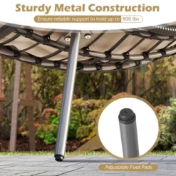 Costway 3 PCS Patio Furniture Set With Cushioned Papasan Chairs Tempered Glass Coffee Table Gray/Brown -Costway GUEST 17228934 4821 4fc4 883b 67c600f8a520