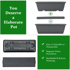 Costway Set Of 2 4 FT Vertical Raised Garden Bed 5-Tier Planter Box For Patio Balcony 16 Costway Set Of 2 4 FT Vertical Raised Garden Bed 5-Tier Planter Box For Patio Balcony -Costway GUEST 17b29297 af25 4165 a009 a41d17271beb