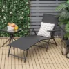 Costway Patio Folding Chaise Lounge Chair Outdoor Portable Reclining Lounger Beach BlackBrownGrey -Costway GUEST 18a12c50 bca5 46d9 8de7 ce98a5b69b77