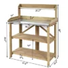 Costway Outdoor Garden Wooden Potting Work Bench Station Planting Workbench W/ 3 Shelf -Costway GUEST 18cd15dd c6f4 45e9 a109 c1bdd7e5a363