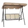 Costway 3 Person Outdoor Patio Swing Canopy Awning Yard Furniture Hammock Steel Beige 1 Costway 3 Person Outdoor Patio Swing Canopy Awning Yard Furniture Hammock Steel Beige -Costway GUEST 18d22d0a 01c8 43a1 9c5d 099778dee209