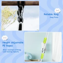 Costway Baby Canvas Hanging Swing Cotton Hammock Toy For Toddler BluePink -Costway GUEST 19089178 a3aa 4cfe a573 26262238b95e