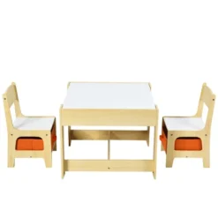 Costway Kids Table Chairs Set With Storage Boxes Blackboard Whiteboard Drawing GreyNature 23 Costway Kids Table Chairs Set With Storage Boxes Blackboard Whiteboard Drawing GreyNature -Costway GUEST 190d4cc4 df34 490c a6ee 74817933076c