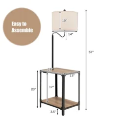 Costway Floor Lamp With End Table And USB Charging Ports 360° Rotatable Lamp Arm -Costway GUEST 19e447cb 5933 46e3 aa8d 61b9027f5977