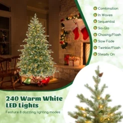 Costway 6/7/8 FT Artificial Christmas Tree With 590 Branch Tips 240/340/410 Warm White LED Lights 19 Costway 6/7/8 FT Artificial Christmas Tree With 590 Branch Tips 240/340/410 Warm White LED Lights -Costway GUEST 1a04e899 57d1 4dda 9b4e 21bd2335dd25
