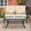 Costway 2 PCS Patio Loveseat With Coffee Table Outdoor Sofa Bench With Cushions -Costway GUEST 1ad687f7 e992 4ded a534 b3b450875648