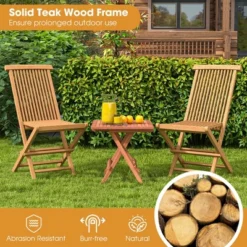 Costway 2 PCS Patio Folding Chair Teak High Back Dining Slatted Seat Portable Outdoor 13 Costway 2 PCS Patio Folding Chair Teak High Back Dining Slatted Seat Portable Outdoor -Costway GUEST 1b24556e cb6e 4319 a795 2199e313dc7e