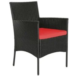 Costway 4PCS Patio Rattan Furniture Set Cushioned Sofa Coffee Table Backyard TurquoiseRed -Costway GUEST 1b765567 1793 44d7 b581 b154716f3e35