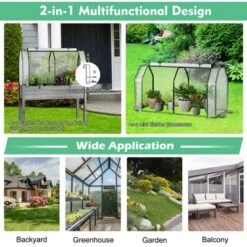 Costway 47.5''x 21.5''x 24''Portable Mini Greenhouse With 2 Zipper Doors & Ground Stakes -Costway GUEST 1ba041ca 2e7a 4c5d 86fd 91f3a7e81589