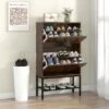 Costway Industrial Shoe Storage Cabinet With 2 Flip Drawers 1 Bottom Metal Shelf Organizer -Costway GUEST 1bcc1d5c 2493 49ea a60e 5d9751780d84