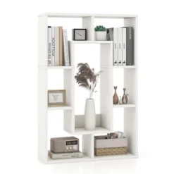 Costway 7-Cube Geometric Bookshelf With Anti-Toppling Device Modern Open Bookcase White/Black/Oak/Rustic Brown/Natural/Grey 25 Costway 7-Cube Geometric Bookshelf With Anti-Toppling Device Modern Open Bookcase White/Black/Oak/Rustic Brown/Natural/Grey -Costway GUEST 1bdfba50 d8c4 4d43 803a b3fe947a9698