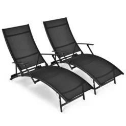 Costway 2PCS Patio Folding Lounge Chair Chaise Recliner Adjustable Stackable W/Armrest 14 Costway 2PCS Patio Folding Lounge Chair Chaise Recliner Adjustable Stackable W/Armrest -Costway GUEST 1c49689a 47f7 4b69 a229 3ad543444df6
