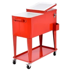 Costway 80-quart Cooler Beer Cart Outdoor Entertaining Rolling Party Steel Bar Bistro -Costway GUEST 1c6a2ceb a9d2 4d57 9b3e dc18990d814d