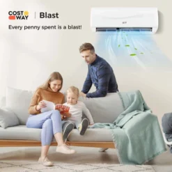 Costway 9000 BTU Mini Split Air Conditioner & Heater With 0.75 Ton Pre-Charged Heat Pump