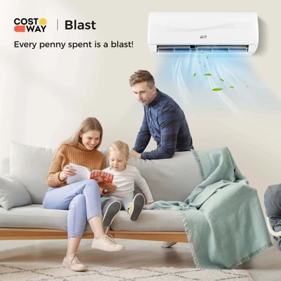 Costway 9000 BTU Mini Split Air Conditioner & Heater With 0.75 Ton Pre-Charged Heat Pump 3 Costway 9000 BTU Mini Split Air Conditioner & Heater With 0.75 Ton Pre-Charged Heat Pump