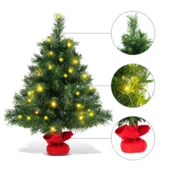Costway 2 FT Pre-Lit Tabletop Fir Artifical Christmas Tree Led Lights 14 Costway 2 FT Pre-Lit Tabletop Fir Artifical Christmas Tree Led Lights -Costway GUEST 1d65e778 7fa6 46a5 a5bd 2239a6a96323