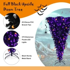 Costway 6ft Upside Down Christmas Halloween Tree Black W/270 Purple LED Lights -Costway GUEST 1ed7cfae 86fc 42a5 b54a 70fdae5ab761