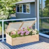 Costway Wooden Cold Frame Greenhouse Flower Planter Raised Plants Bed Protection -Costway GUEST 1edc0009 9530 4d39 9880 82c54f35a72f