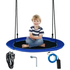 Costway 40'' Saucer Tree Swing 660 LBS For Kids Adults Outdoor With LED Lights Rainbow Color/Blue 22 Costway 40'' Saucer Tree Swing 660 LBS For Kids Adults Outdoor With LED Lights Rainbow Color/Blue -Costway GUEST 1ef3869d b803 42fa 93a5 df01d07e582c