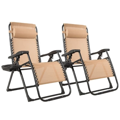 Costway 2PC Oversize Lounge Patio Heavy Duty Folding Recliner 12 Costway 2PC Oversize Lounge Patio Heavy Duty Folding Recliner - Image 10