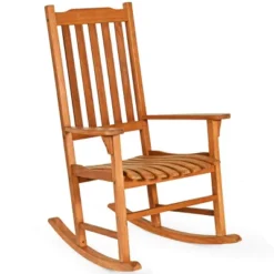Costway Outdoor Eucalyptus Rocking Chair Single Rocker For Patio Deck Garden Natural -Costway GUEST 1feb87d6 5d05 4401 8c8e 53e84bbe4e5a