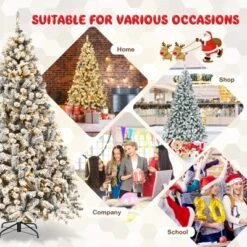 Costway Prelit 7.5ft Christmas Tree Flocked Xmas Snowy Tree 450 LED Lights 14 Costway Prelit 7.5ft Christmas Tree Flocked Xmas Snowy Tree 450 LED Lights -Costway GUEST 20377468 d016 4410 8b73 bd3558c4233f