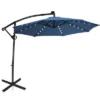 Costway 10FT Patio Offset Umbrella Solar Powered LED 360Degree Rotation Aluminum Blue -Costway GUEST 2086c096 1d80 40b1 9ba0 56f035594e8b