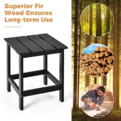 Costway 2 PCS Patio 15'' End Side Coffee Table Square Wooden Slat Deck WhiteBlackGray -Costway GUEST 20f5d81a cbda 48a6 91f8 5f5ddc2c8973