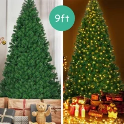 Costway Pre-Lit PVC Christmas Tree 9Ft Hinged 700 LED Lights Green 14 Costway Pre-Lit PVC Christmas Tree 9Ft Hinged 700 LED Lights Green -Costway GUEST 2111658c 068d 4f95 a1ce e2ed98f09110