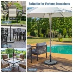 Costway 19'' Patio 35 LBS Round Umbrella Base Stand Holder 1.4''-1.9'' Market Table Outdoor -Costway GUEST 221212b9 e7ce 4e85 b044 cfbec5aaa502