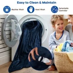 Costway 84'' X 90'' Flannel Heated Blanket Electric Throw W/ Dual Controllers BlueRedBeigeGray -Costway GUEST 226d81de e229 48a5 87fd fa5ce84ac27f