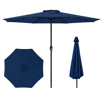 Costway 12 FT Patio Umbrella Outdoor Market Umbrella With Crank Handle 8 Sturdy Ribs Coffee/Beige/Red/Navy/Gray 15 Costway 12 FT Patio Umbrella Outdoor Market Umbrella With Crank Handle 8 Sturdy Ribs Coffee/Beige/Red/Navy/Gray - Image 13