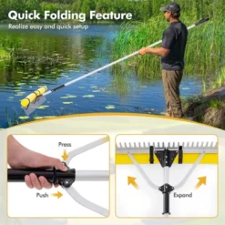 Costway Floating Weed Lake Rake Pond Weed Cutter With Foam Floats, Extended Handle & Rope -Costway GUEST 228cf0bd 060e 4e80 af3b cd2323b38715