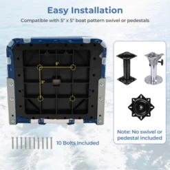 Costway 2-Pack Folding Boat Seats With Thick Sponge Padding Fixing Bolts Hinges Blue/Gray/Camouflage -Costway GUEST 22ee0799 b793 4ddb 9408 d4ca67b4ecc3