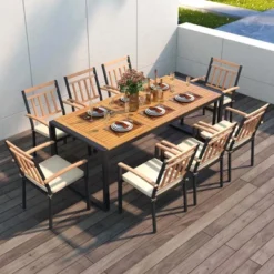 Costway 9 Pieces Patio Dining Set With Soft Cushions And 1.9" Umbrella Hole For Garden 15 Costway 9 Pieces Patio Dining Set With Soft Cushions And 1.9" Umbrella Hole For Garden -Costway GUEST 23040f61 901a 4982 ae58 77a8bd850820